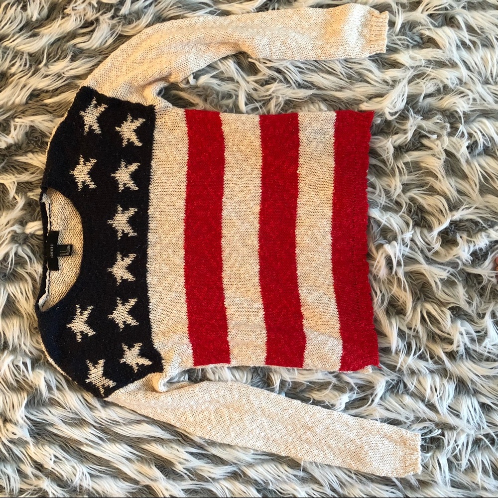 American flag sweater top